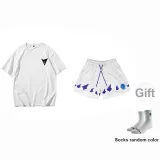 Snowmelt Shorts-White+White Short-Sleeved (Random Style)+Comes with Random Sports Socks