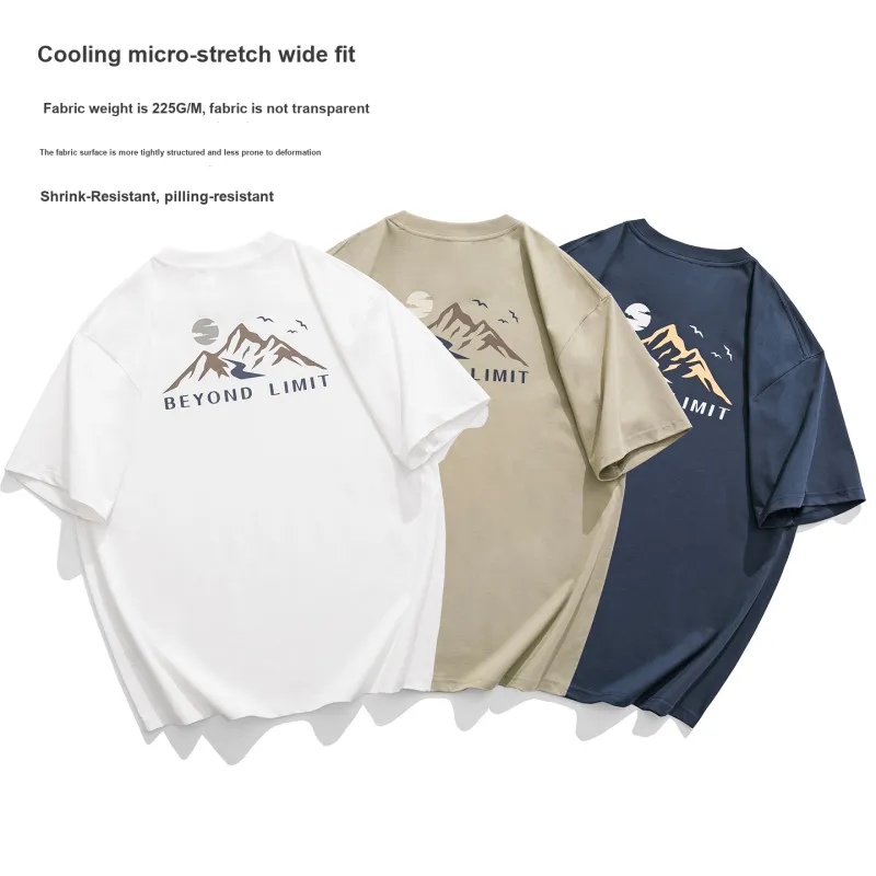 WOOD SOON Summer Sports Crew Neck Basic T Shirt Unisex-4
