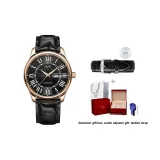 Rose Gold Black Black Leather