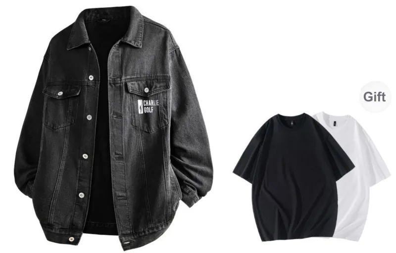 CHARLIE GOLF Denim Jacket Unisex-13
