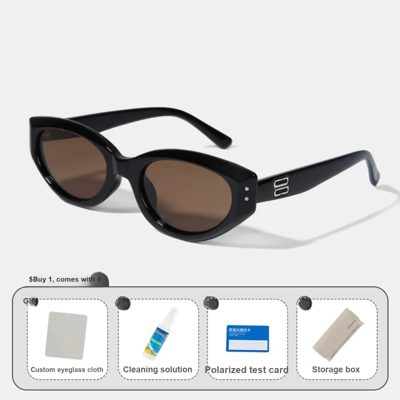 CACUSS Junior TR/Memory Plastic Oval Sunglasses Unisex-3
