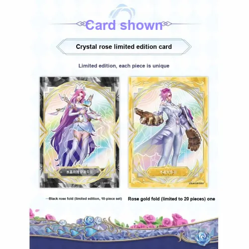 shiningsoul League of Legends Characters Crystal Rose Box IP Аниме Карточки 1 Коробка 10 Пакетов в Коробке