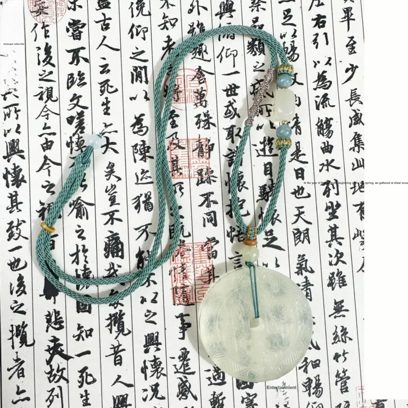 JIAOSHIYU Serpentine Jade Necklaces Unisex-2