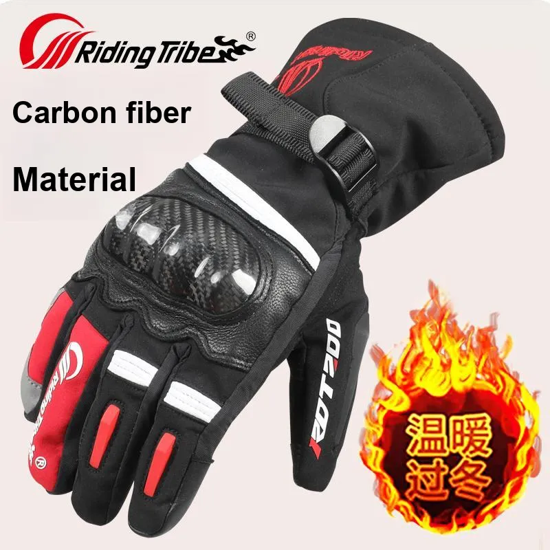 RIDING TRIBE Other Riding Equipment Cycling Glove Unisex Carbon Fiber Red-4