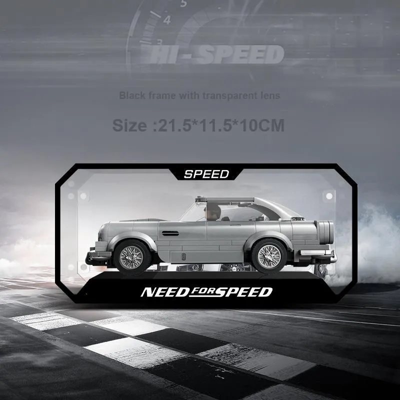 LIGHT YOUR BRICKS Joy 100 Building Block Speed Collection Car Alloy Model Racing Car Display Case Model Accessories-1