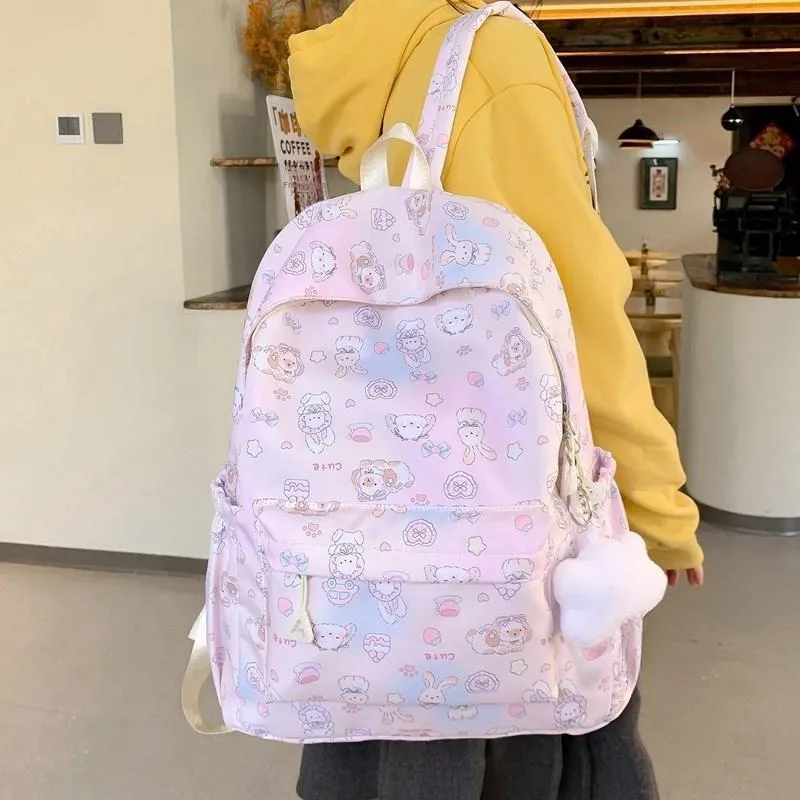 Yalu Nylon Backpack Regular Unisex Multicolor-5