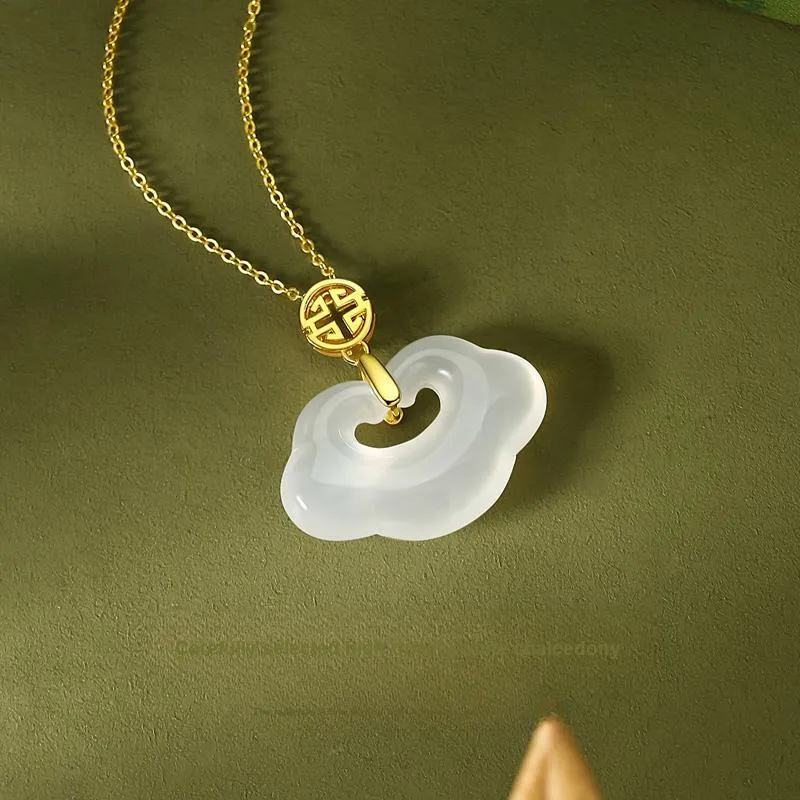 KADER Peace And Joy Series Chalcedony Jade Necklaces Women's-4