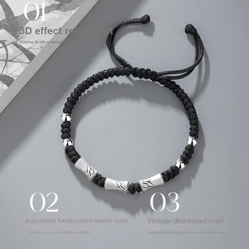 Hurry That Year 999 Fine Silver Bracelets Men's-2