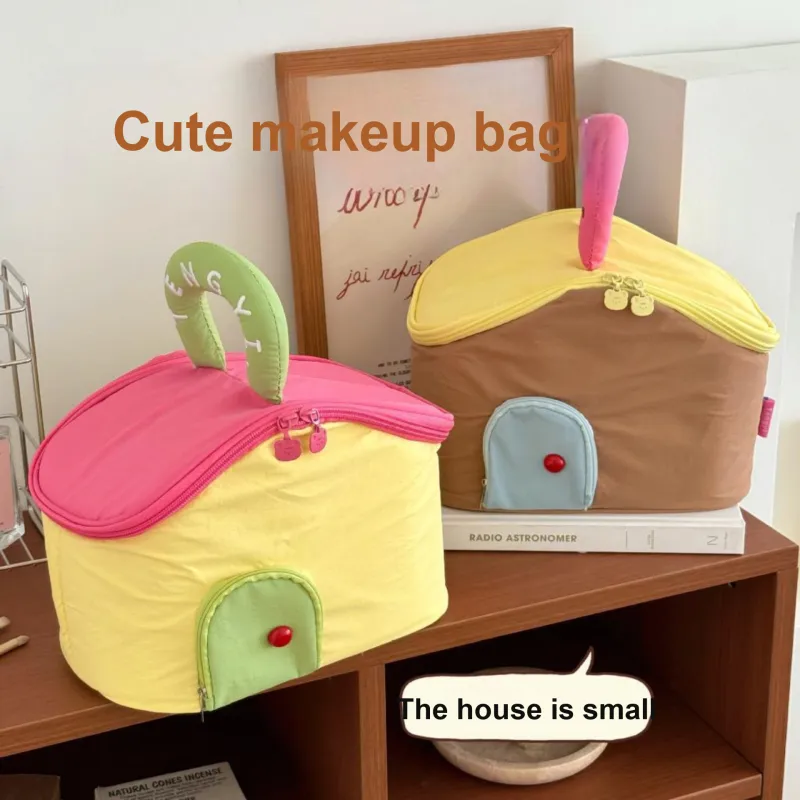 Gentle Welcome Cute Cottage Large Capacity Multifunction Storage Bag Portable Handbag Makeup Bags-1