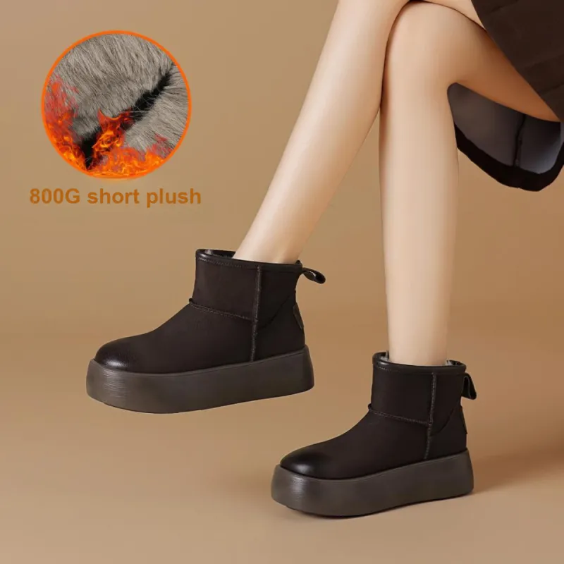 BOERDIQI Warm Slip-Resistant Short Snow Boots Women's-1