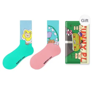 PL Mid Calf Socks Unisex 2 Pairs Of Gift Boxes