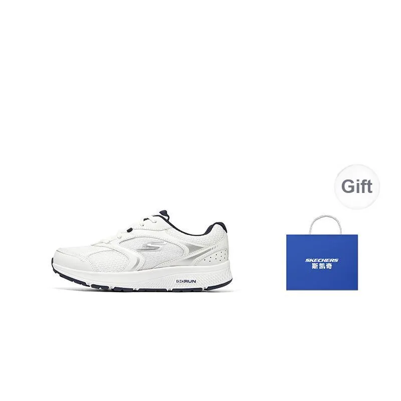 Skechers Go Run Consistent 'White Navy Blue' Women's-5