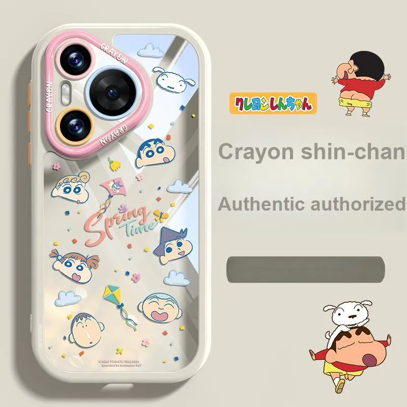 Pin Sai x SHINCHAN Silicone Material Phone Cases For Huawei Pura70Pro/70/Pura Cartoon Cute Style-4