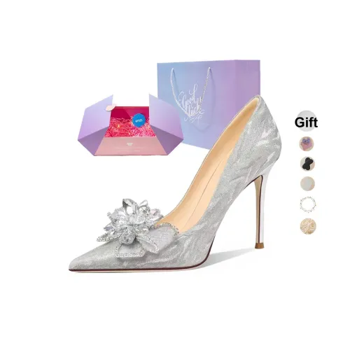 NTOZE Узкий каблук Высокие каблуки Женские Серебряные