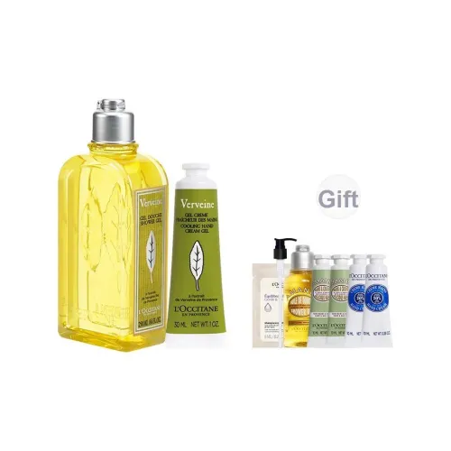 LOCCITANE Крем для ванны и рук коробка свежий и освежающий коллекция Verbena аромат цитрусовых 250 мл + 30 мл