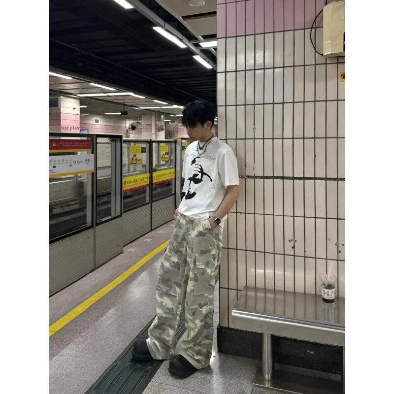 KLAMMKICKS Casual Pants Unisex Snow Camouflage-4