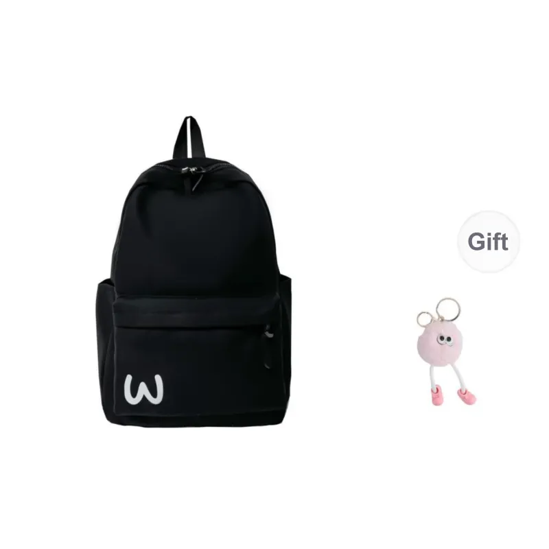 URBAN FOREST Composite Cloth Backpack Unisex Black/Pink/Bright Yellow/Lake Blue-0