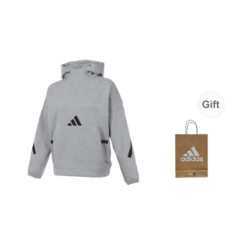 Adidas Sweatshirt Women's Gray Shopping Bag Included-0