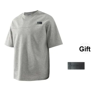 BRUMAIRE T Shirt Unisex Light Gray Comes With Brooch