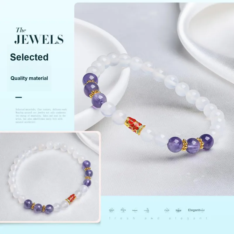 Oriental Jade Chalcedony Jade Bracelets Women's-2