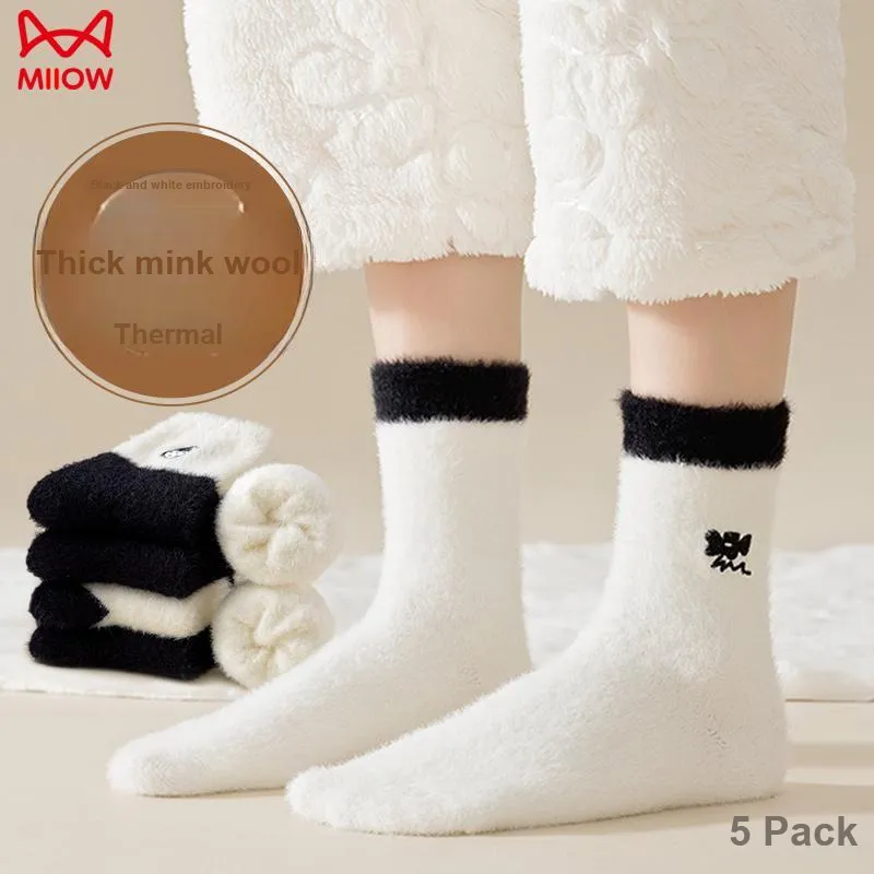 MIIOW Mid Calf Socks Women's Combo Set-3