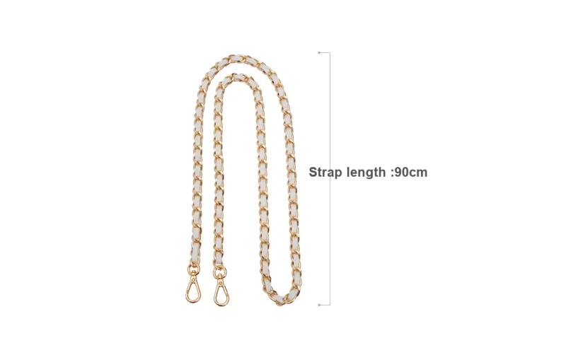GUYI Metal Bag Accessory Pearl Chain Women's Gold-Tone-42