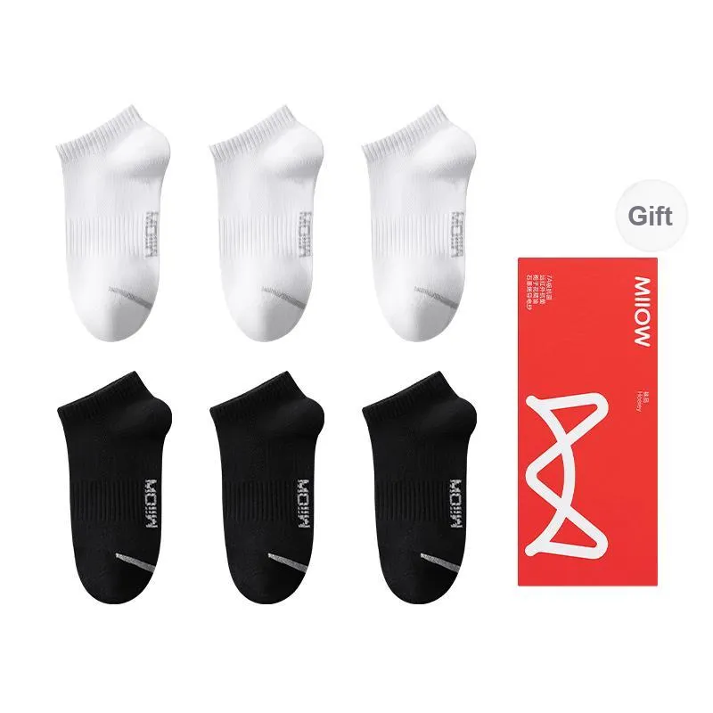 MIIOW Ankle Socks Unisex Gift Box Of 6 Doubles-7