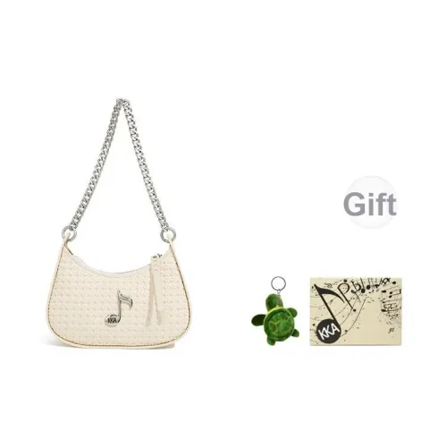 KKA Ткань ПУ (полиуретан) Сумка через плечо Стандартная Женская Бежевая Желтая Черная