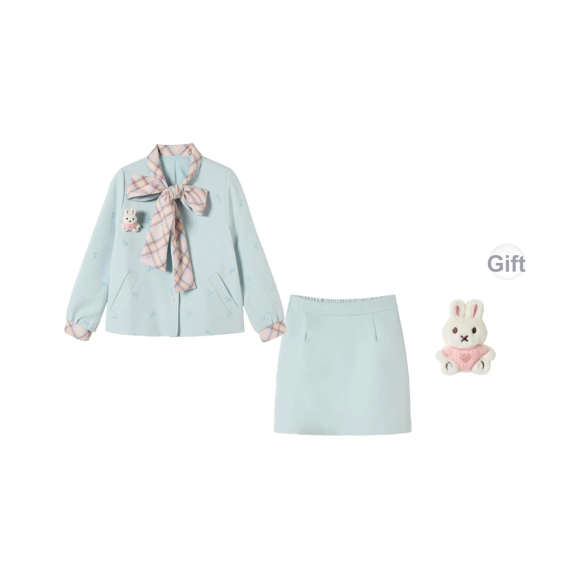 FABRIC PIG Пальто+Короткая Юбка Включает Ремень Женские Комплекты с Юбкой