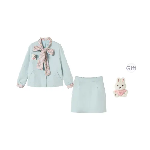 FABRIC PIG Пальто+Короткая Юбка Включает Ремень Женские Комплекты с Юбкой