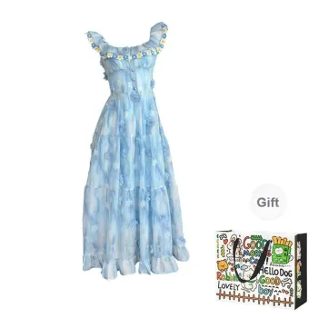ZVJH Sleeveless Dresses Women's Blue Dress Shopping Bag