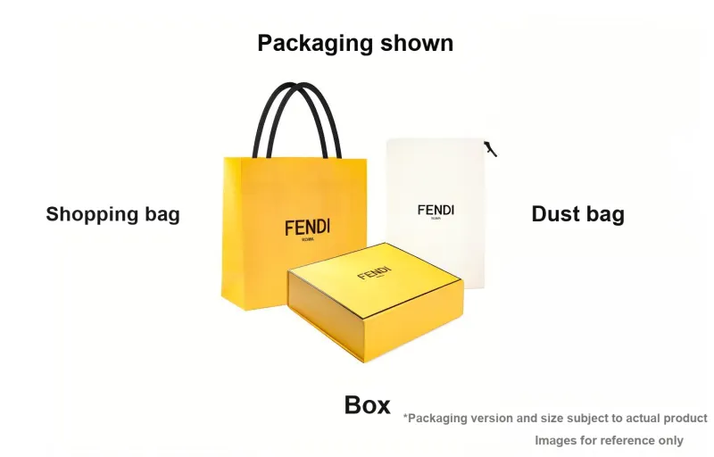 FENDI Peekaboo Calfskin Coin Purse Women's Lemon-5