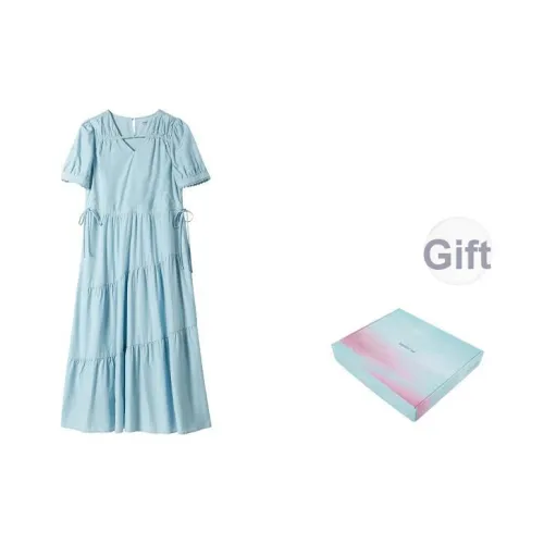 Inman Короткий рукав Платье Женское Набор в подарочной коробке