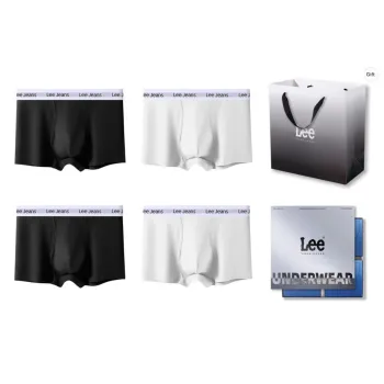 Lee Underpants Men's 4 Pack Box+Shopping Bag