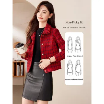 Like The Age Of Water Winter Velvet feel Coat Straight Women's Red