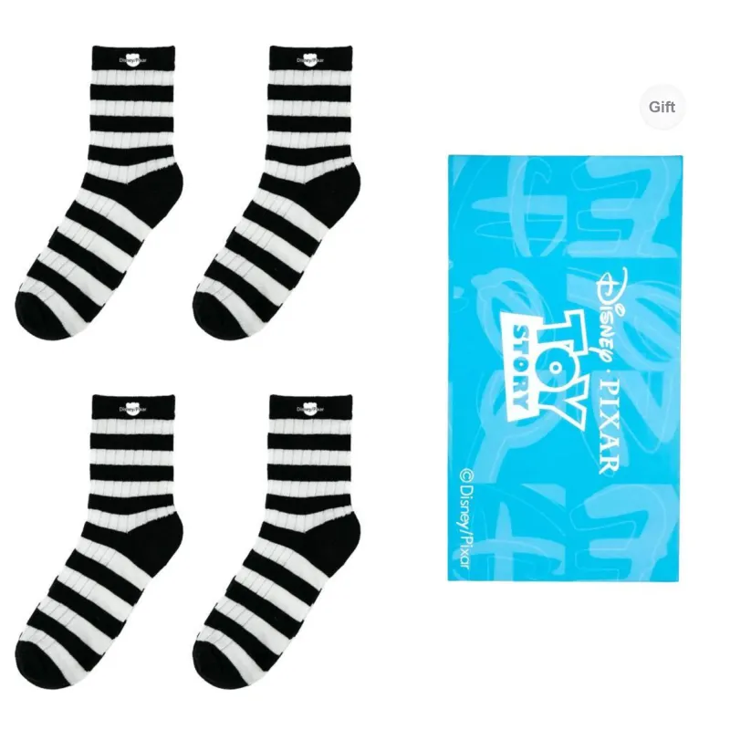 Disney Mid Calf Socks Unisex Shopping Bag 4 Pack-2