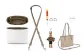 [Combo Tool Sets]DuPont Paper Liner+Crossbody Shoulder Strap+D-Ring+Brown Rabbit
