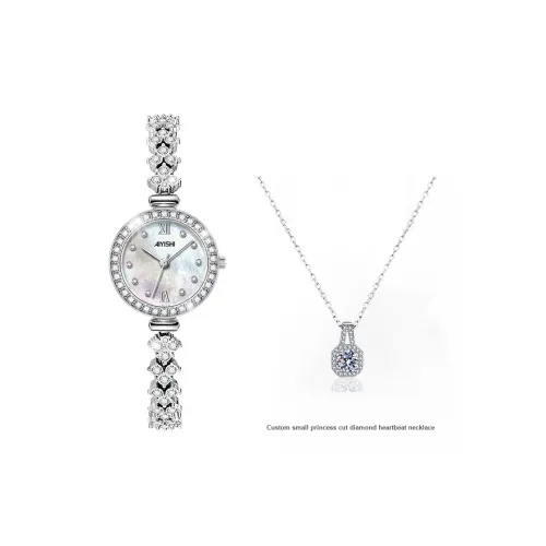 AIYISHI Кварцевый механизм Женские часы 23 мм Жемчужная раковина Цвет