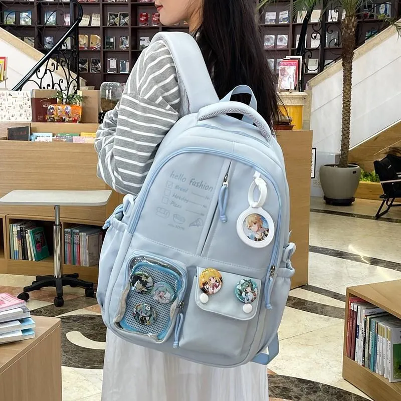 Debecca Composite Cloth Backpack Large Size Unisex Multicolor-10