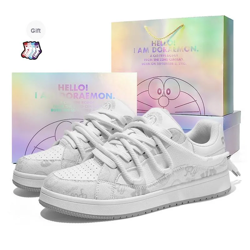 DoraemonA Box Limited Edition Puffy Shoes Low-Top Skateboard Shoes Unisex-37