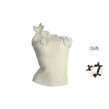 TORIGHT Tank Tops Women's Apricot+Bowknot Hair Tie Comes With