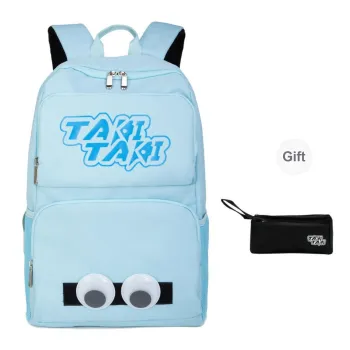 TAKI Oxford Computer Backpack Unisex Classic Black/Haze Blue/Mario Red