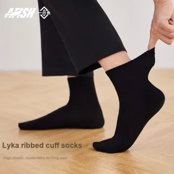AFISH Mid Calf Socks Men's 5 Pack Shopping Bag
