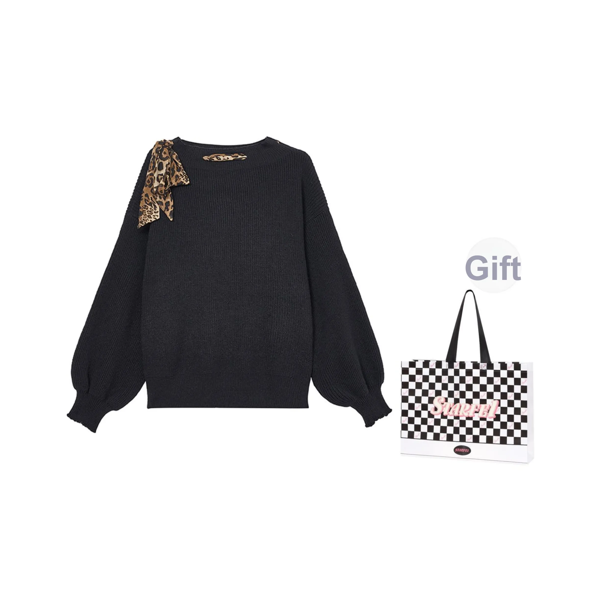 STARFEI Свитшот Женский Черный