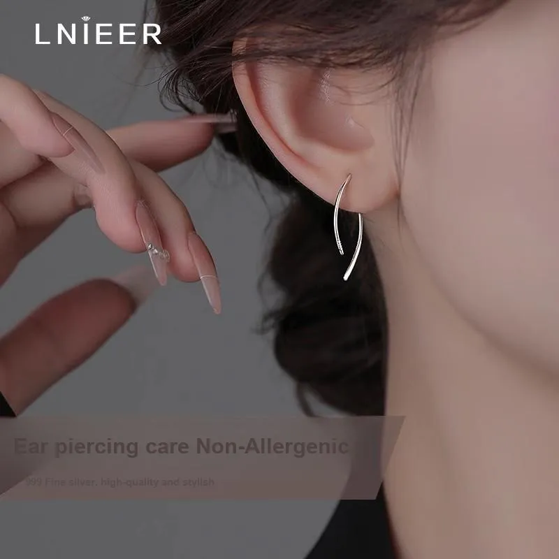 LNIEER 999 Fine Silver Earrings Women's-2