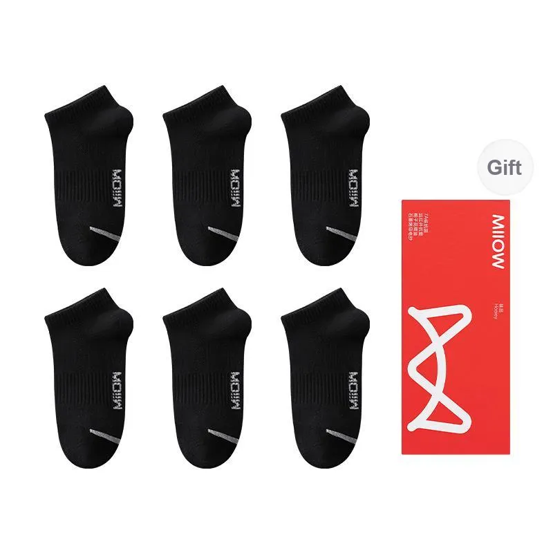 MIIOW Ankle Socks Unisex Gift Box Of 6 Doubles-2