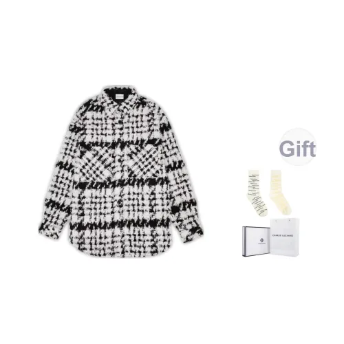 Charlie Luciano Рубашка Унисекс Серебристо-Белая