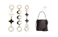 Coach Mollie Gold-Tone Black Moon Bright Round Buckle 16cm+Gold-Tone Four-Leaf Clover Heart Buckle 17cm+Gold-Tone Black White Four-Leaf Clover Round Buckle 14cm