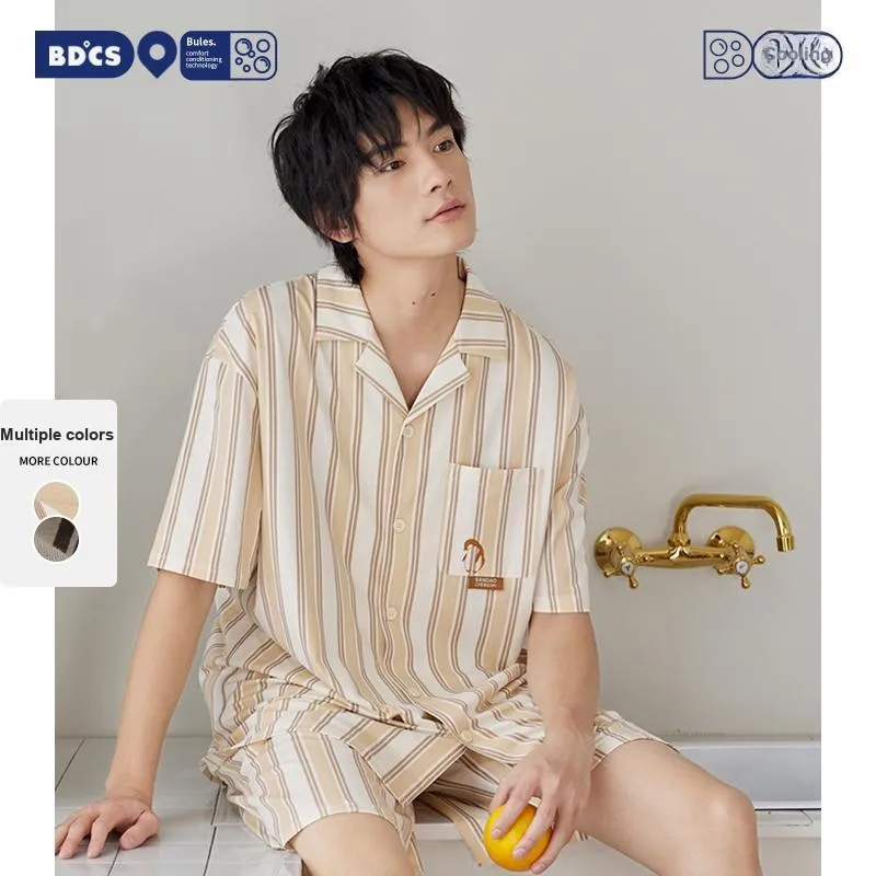 Peninsula City Pajama Set Men's Apricot-2