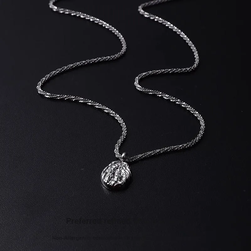 FOREVER MELODY Titanium Steel Necklaces Men's-2